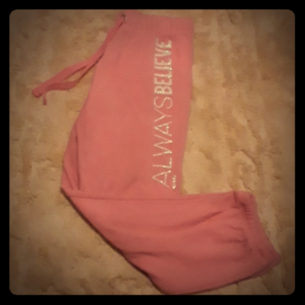 Pink jogging pants